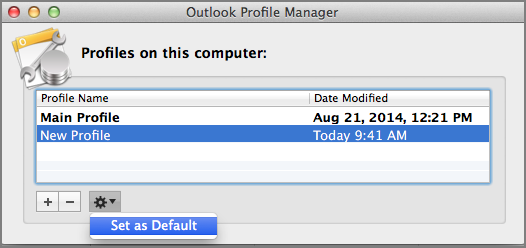 delete outlook identity mac 2016